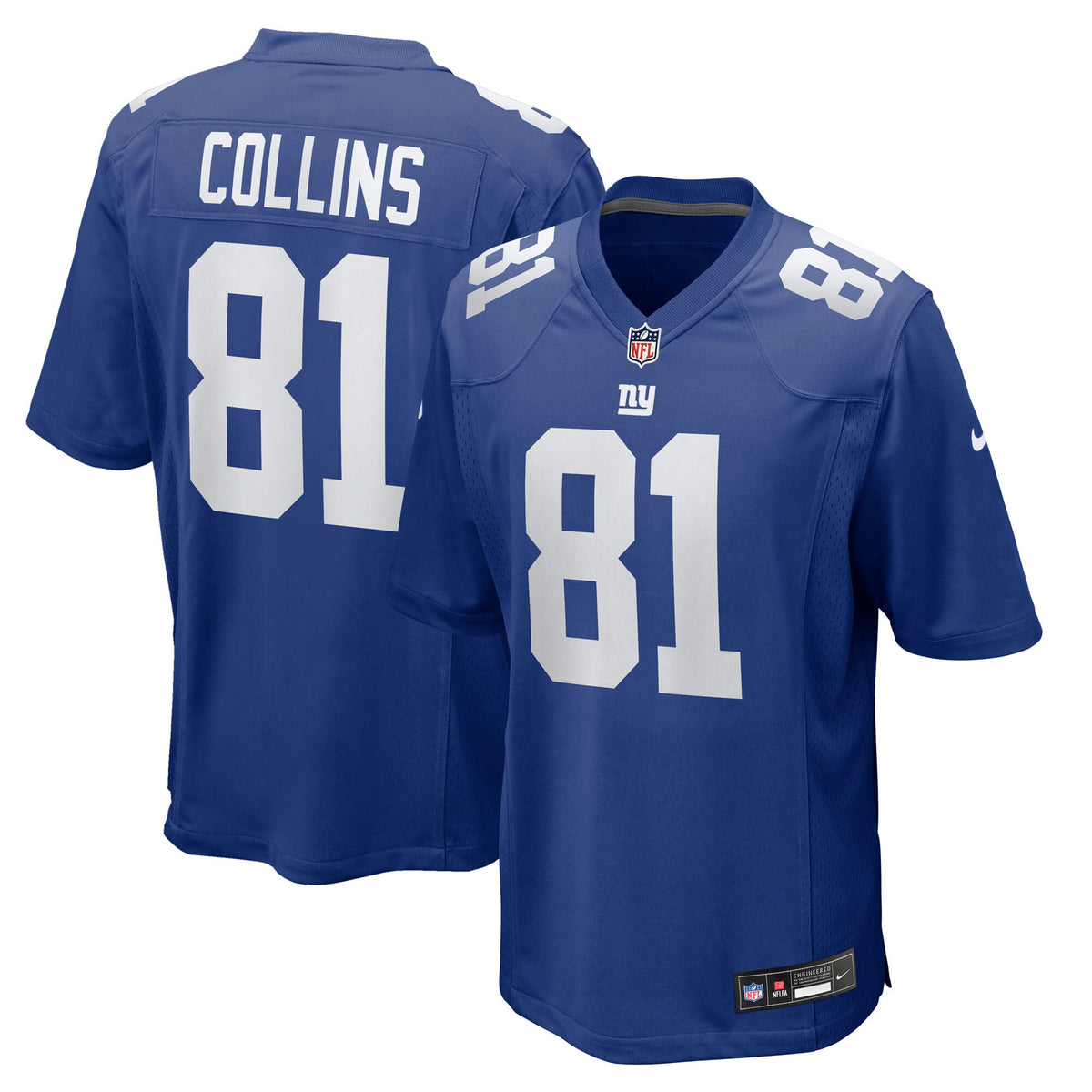 New York Giants Beaux Collins Royal Team Game Jersey