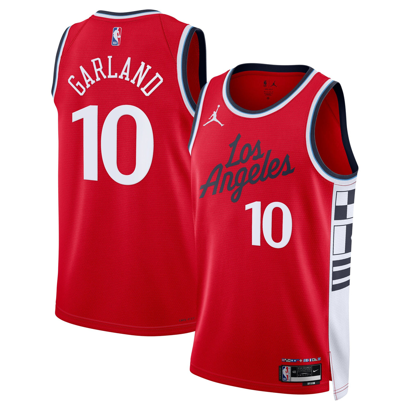 LA Clippers Jordan Brand 2024/25 Statement Edition Swingman Jersey - Red - Darius Garland