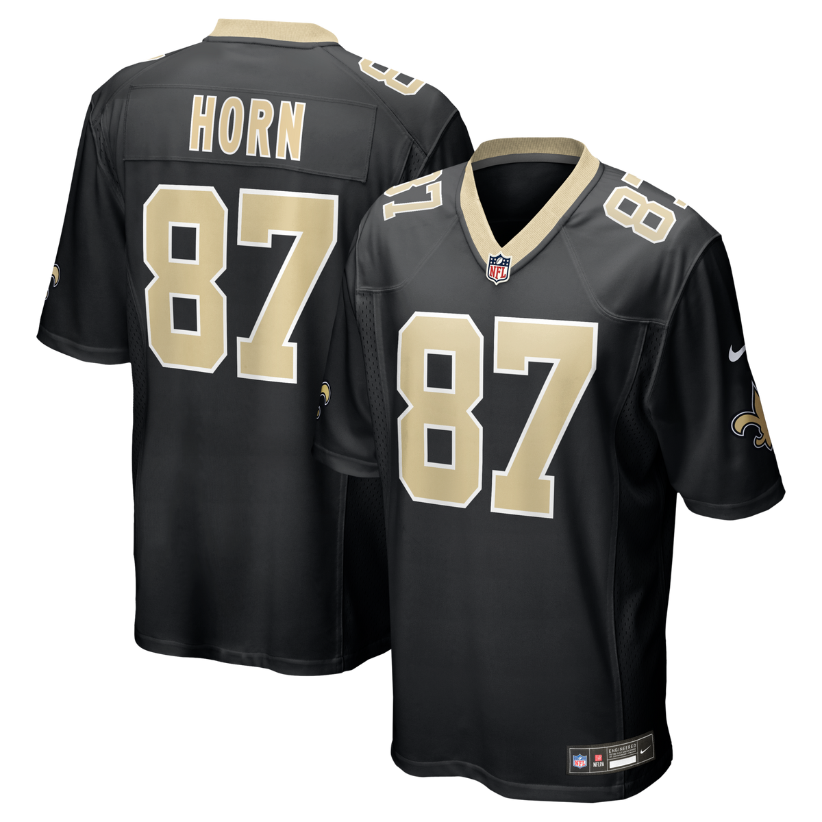 New Orleans Saints Joe Horn Black Game Retired Player Jersey