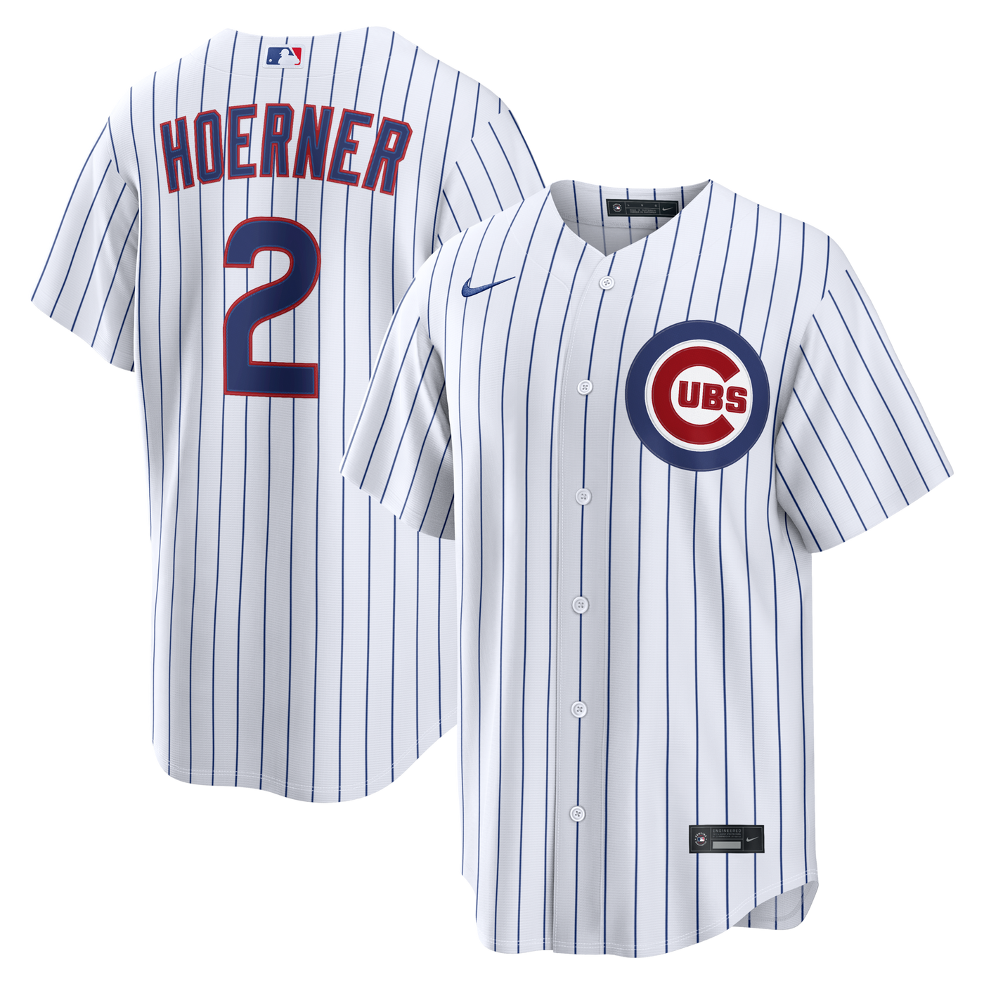 Chicago Cubs Nico Hoerner Nike White Home Replica Jersey