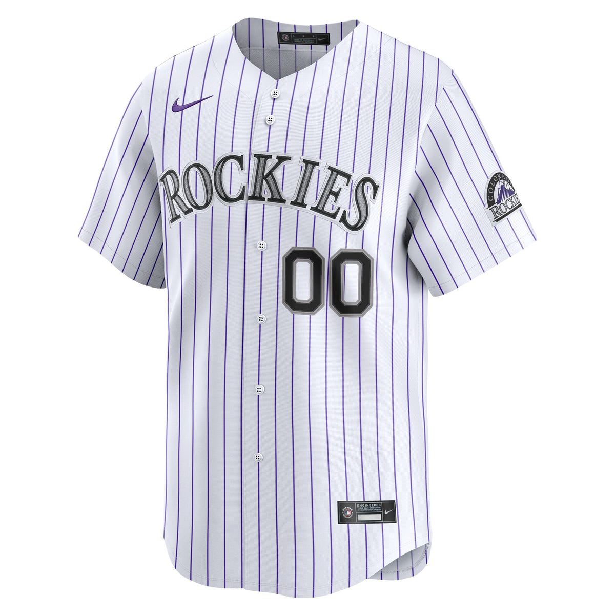 Colorado Rockies White Home Limited Custom Jersey
