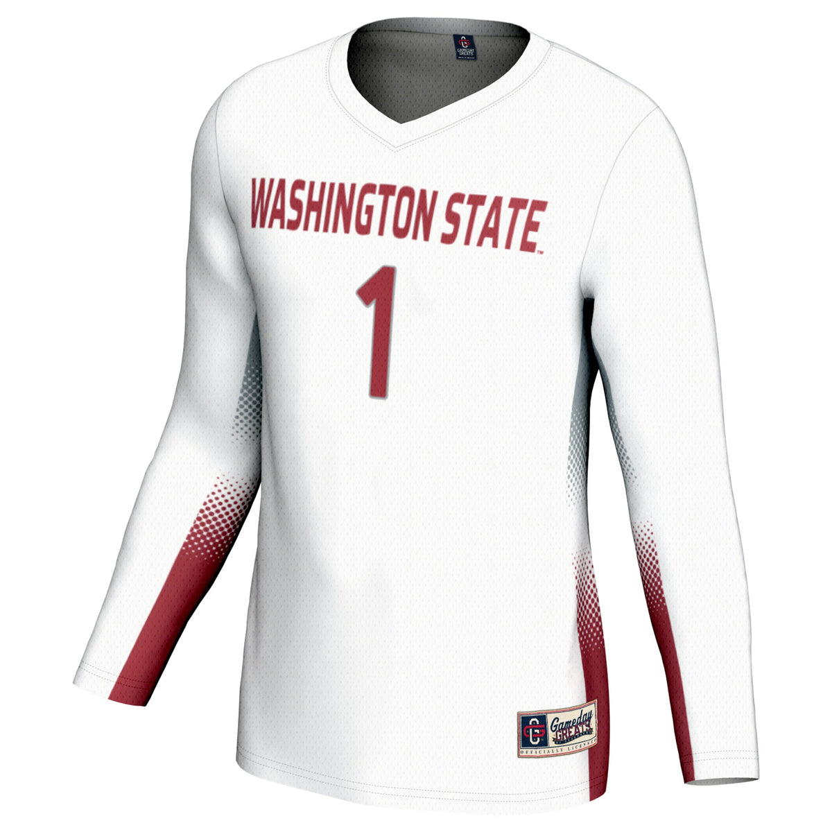#1 Washington State Cougars GameDay Greats Lightweight Volleyball Jersey - White