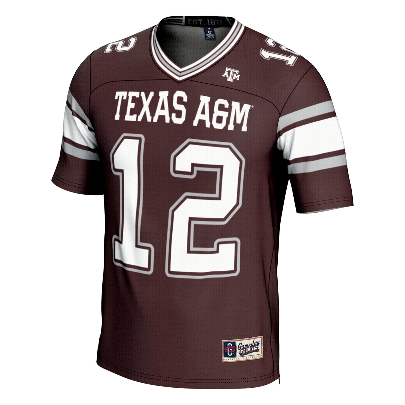 GameDay Greats #12 Maroon Texas A&M Aggies Football Lightweight Fashion Jersey