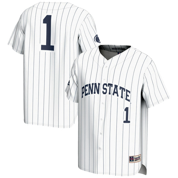 GameDay Greats #1 White Penn State Nittany Lions Lightweight Baseball Fashion Jersey