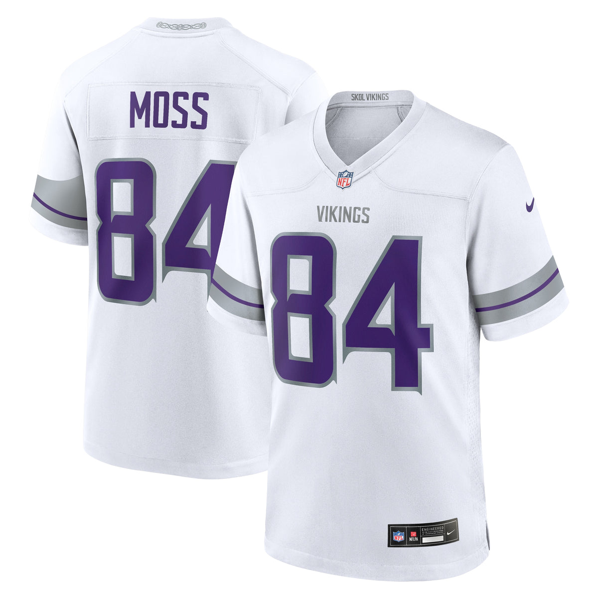 Minnesota Vikings Randy Moss White Alternate Retired Player Game Jersey