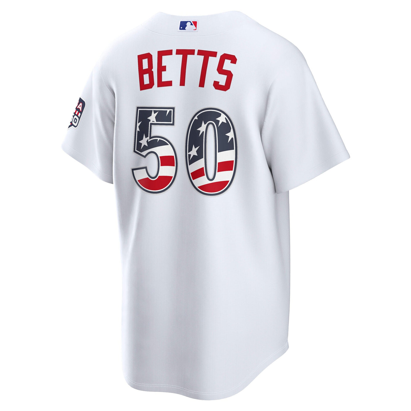 Fourth of July Los Angeles Dodgers Mookie Betts Nike White USA 250 Stadium Jersey