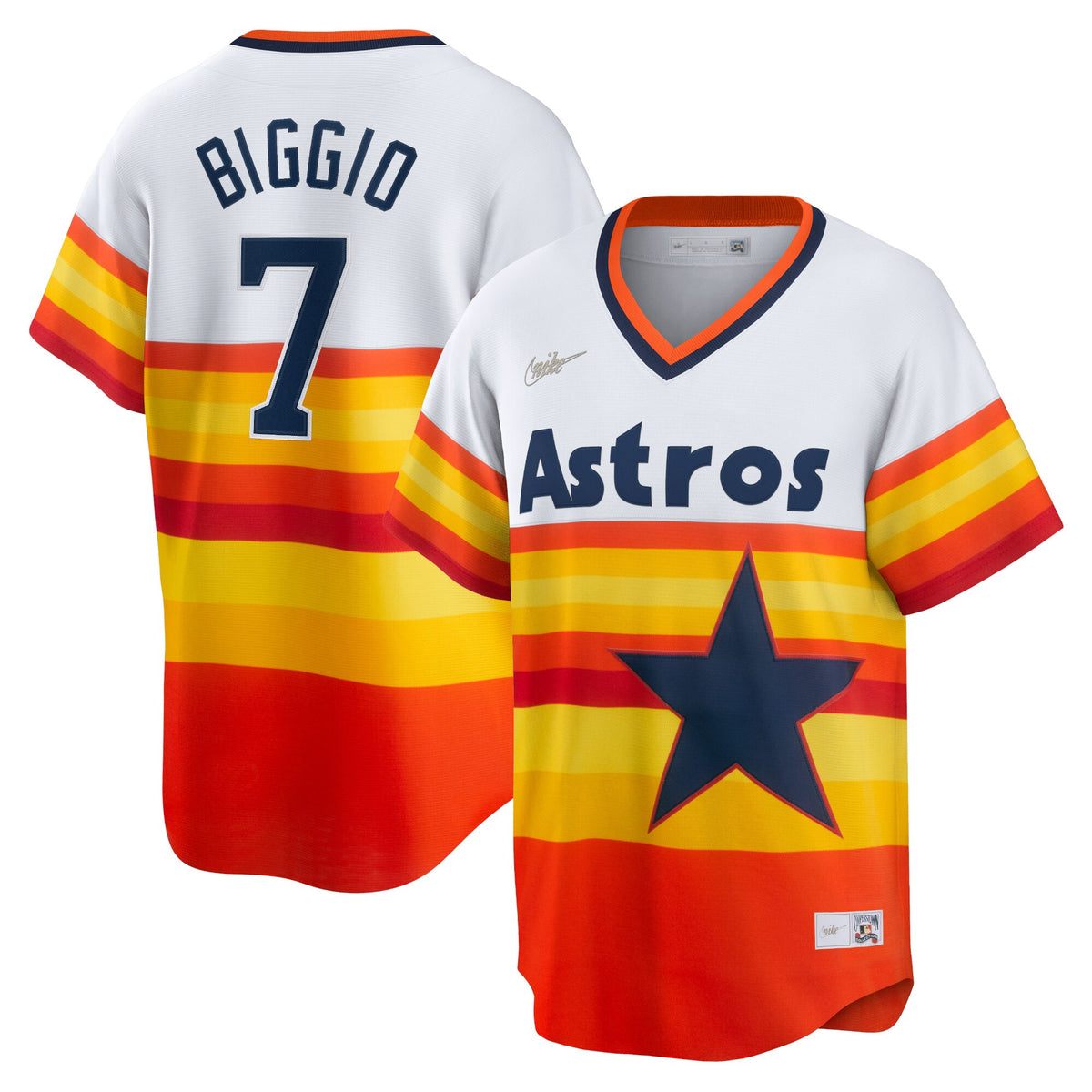 Houston Astros Craig Biggio White Home Cooperstown Collection Player Jersey