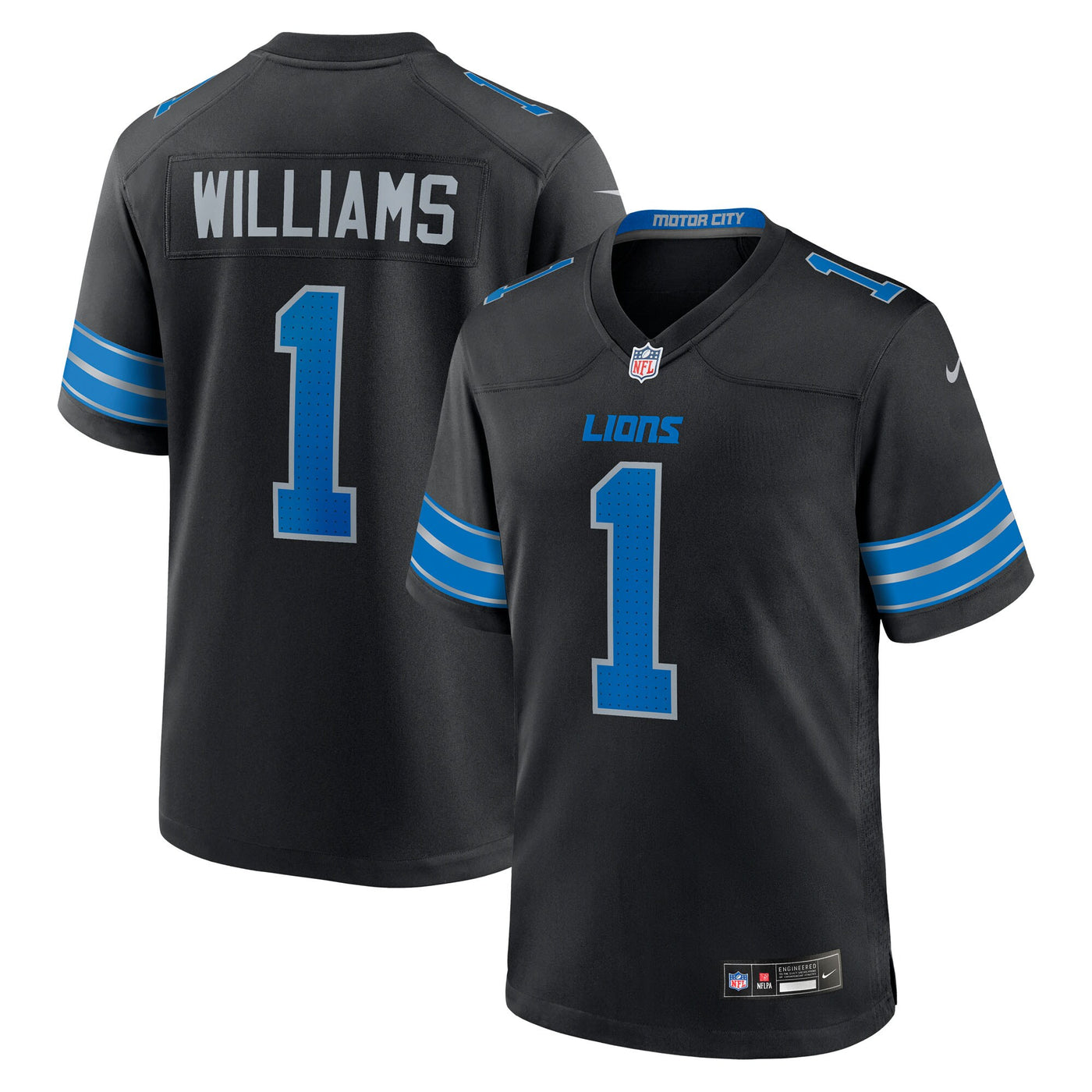 Detroit Lions Jameson Williams Nike Black Alternate Game Player Jersey