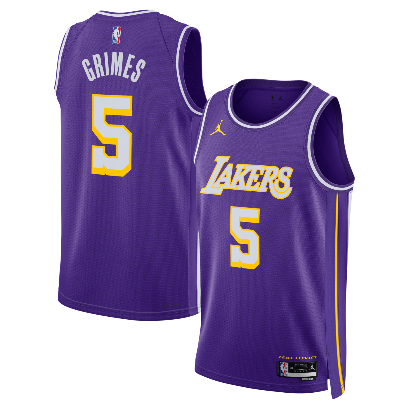Los Angeles Lakers Jordan Brand Statement Edition Jersey - Purple - Quentin Grimes