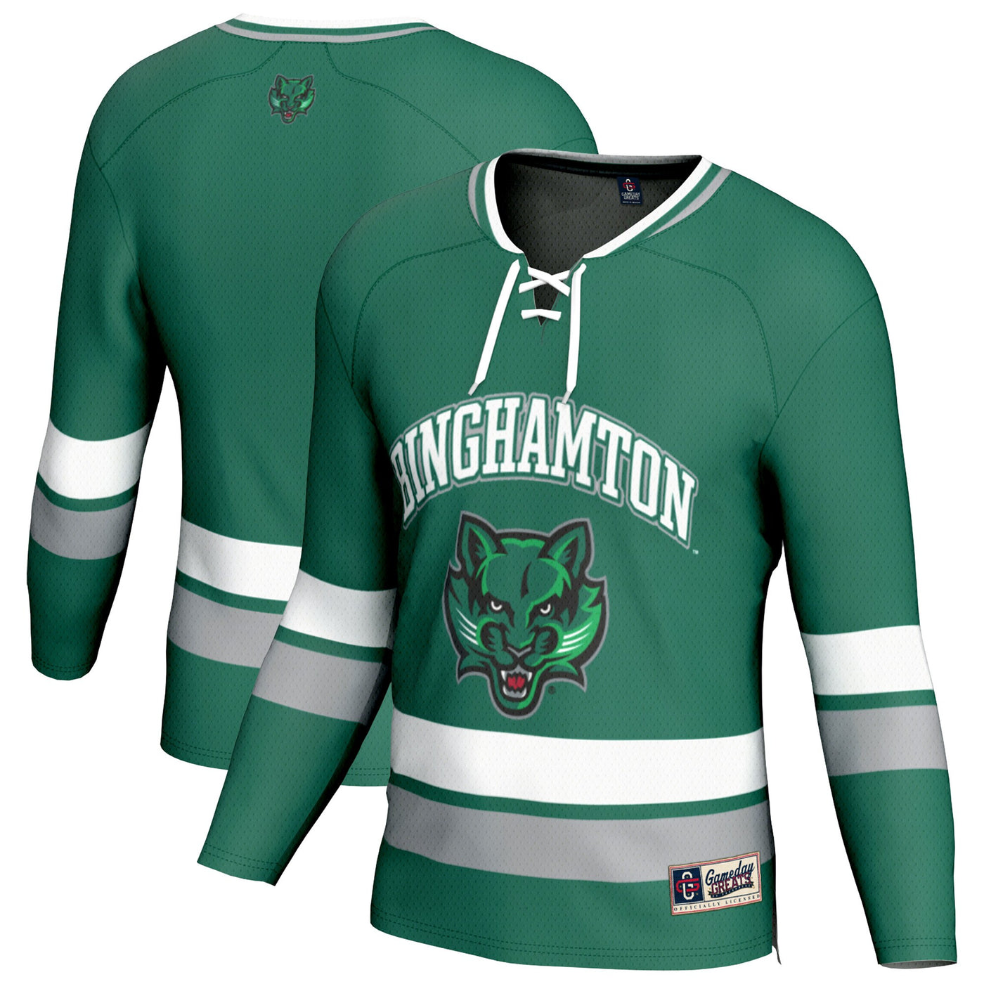 GameDay Greats Green Binghamton Bearcats Spirit Hockey Jersey