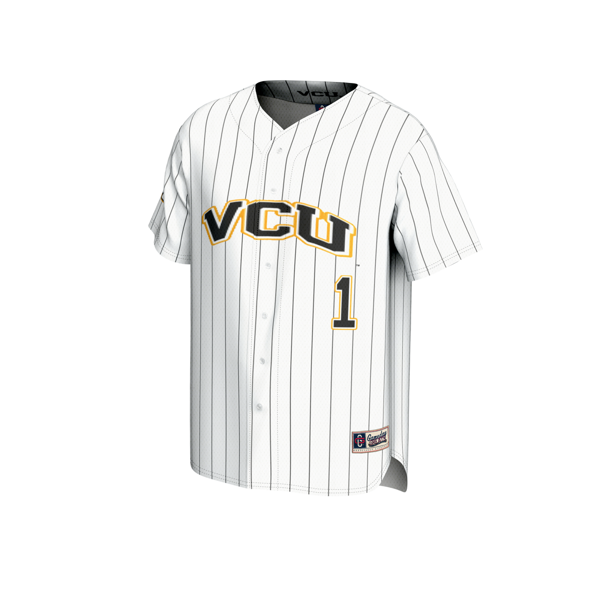 #1 VCU Rams GameDay Greats Lightweight Baseball Fashion Jersey - White
