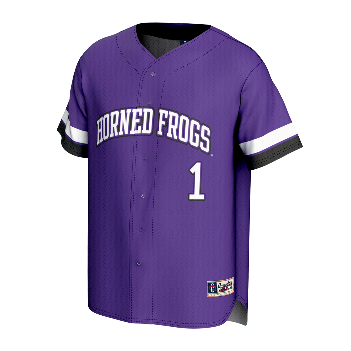 TCU Horned Frogs GameDay Greats Lightweight Collegiate Baseball Fashion Jersey - Purple