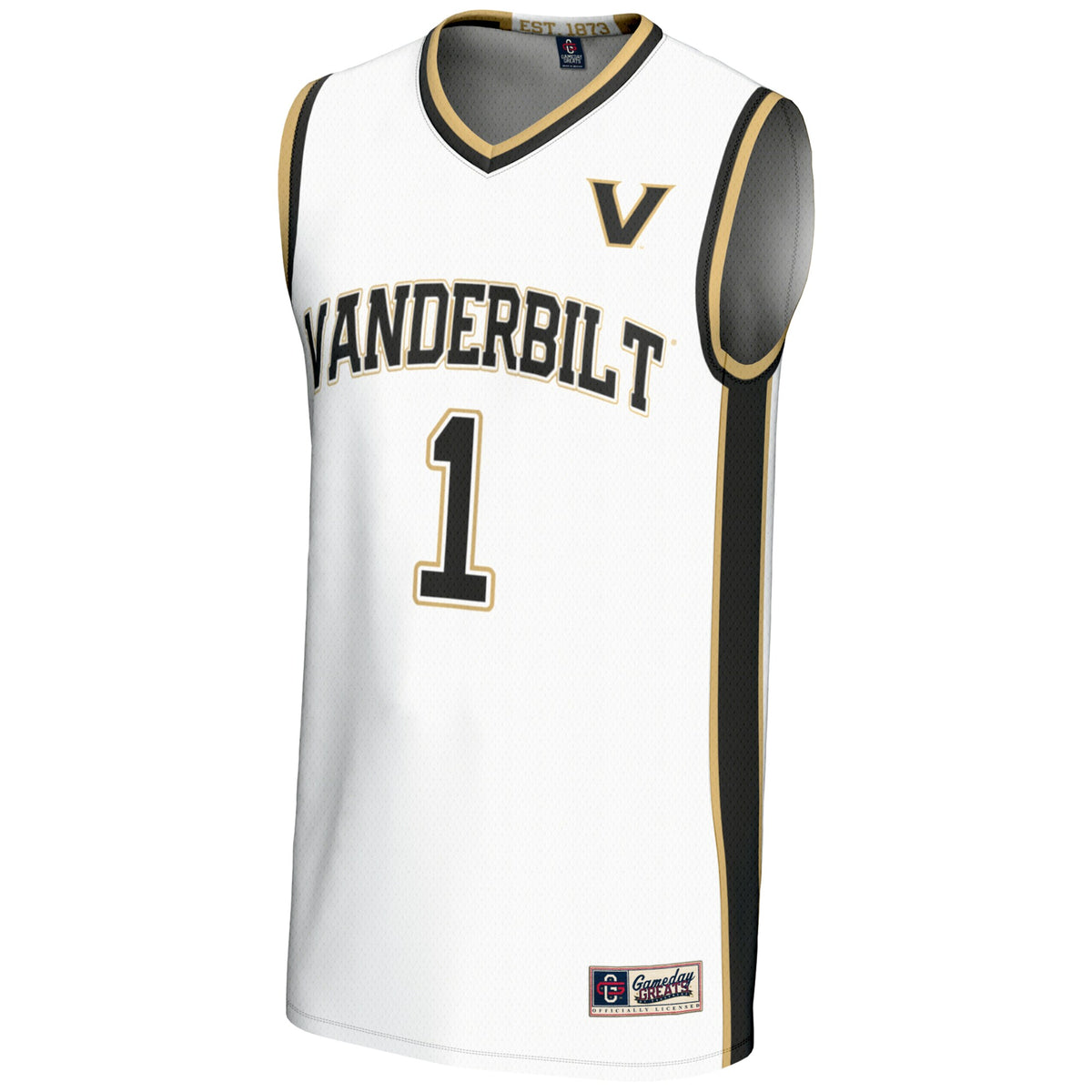 #1 Vanderbilt Commodores GameDay Greats Replica Lightweight Basketball Jersey - White