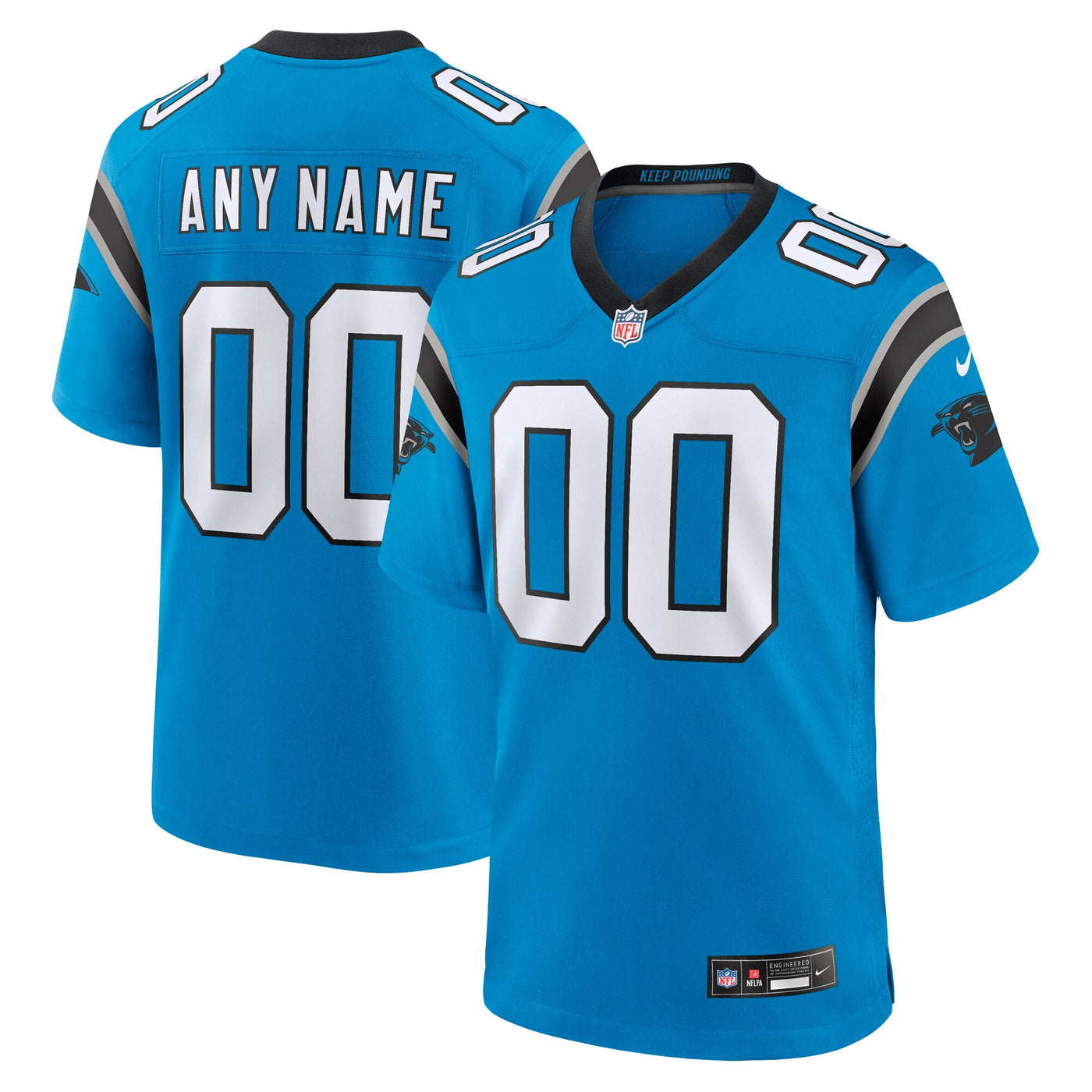 Carolina Panthers Nike Blue Alternate Custom Game Jersey