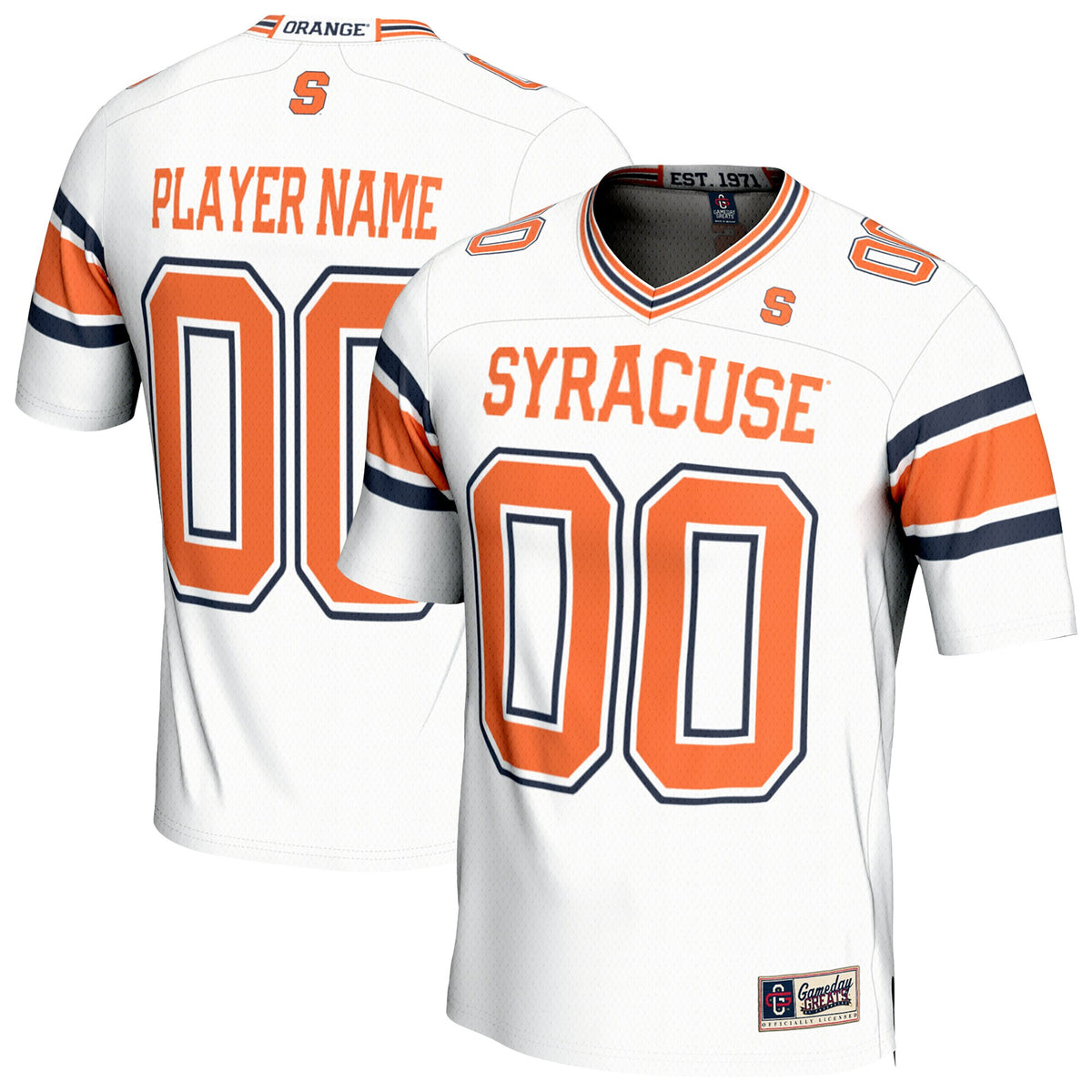 Syracuse Orange GameDay Greats NIL Pick-A-Player Lightweight Collegiate Football Fashion Jersey - White