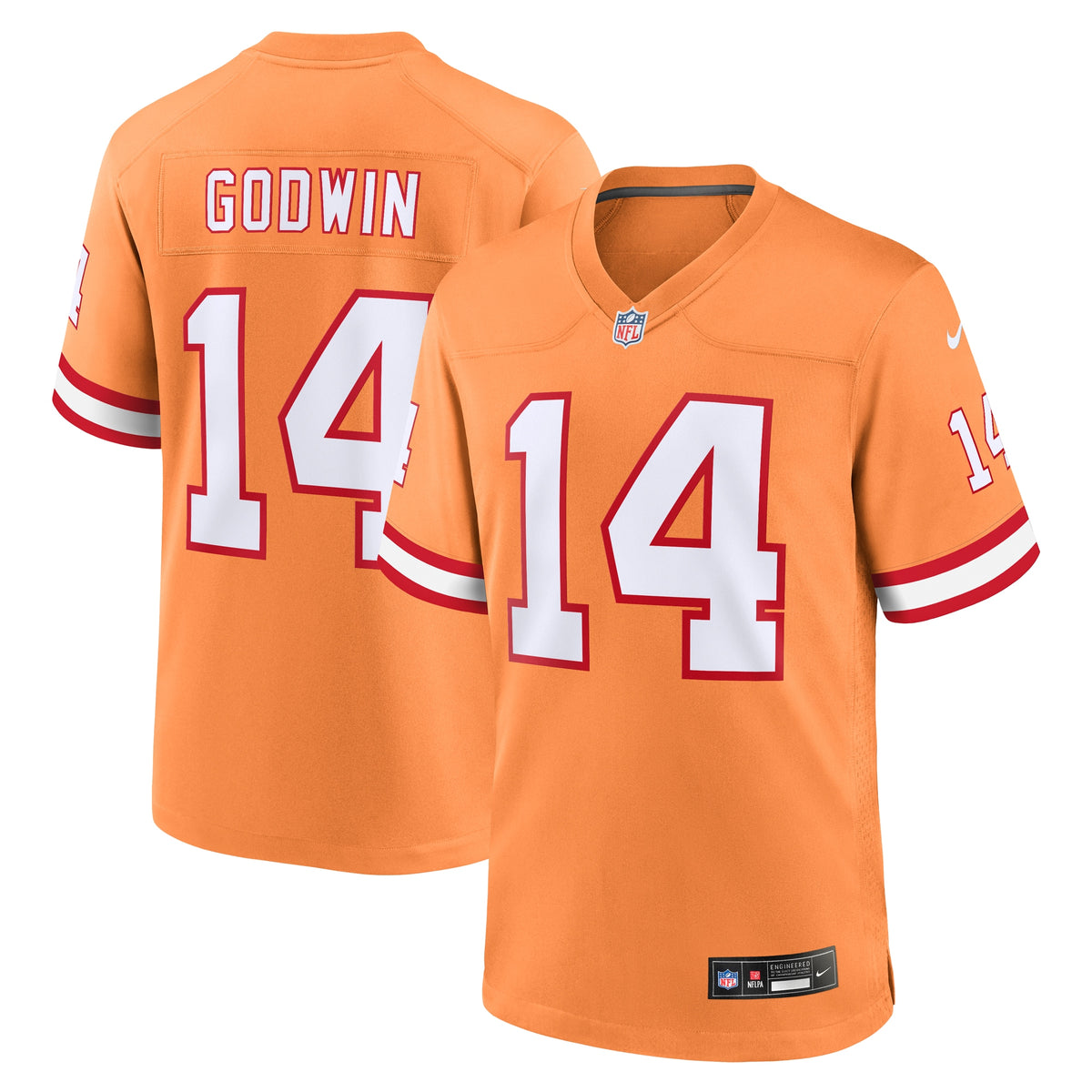 Tampa Bay Buccaneers Chris Godwin Orange Throwback Game Jersey