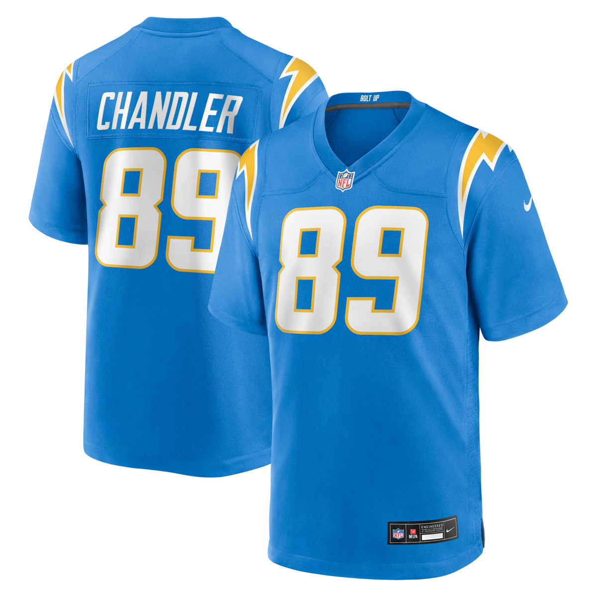 Los Angeles Chargers Wes Chandler Powder Blue Retired Player Jersey