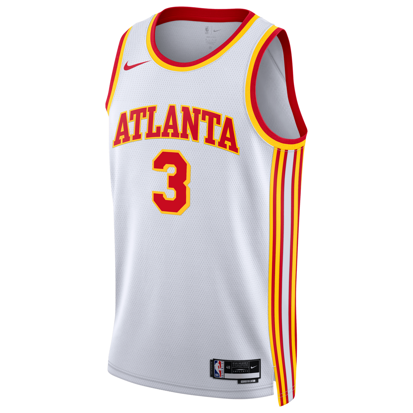 Atlanta Hawks Nike Association Edition Swingman Jersey - White - CJ McCollum