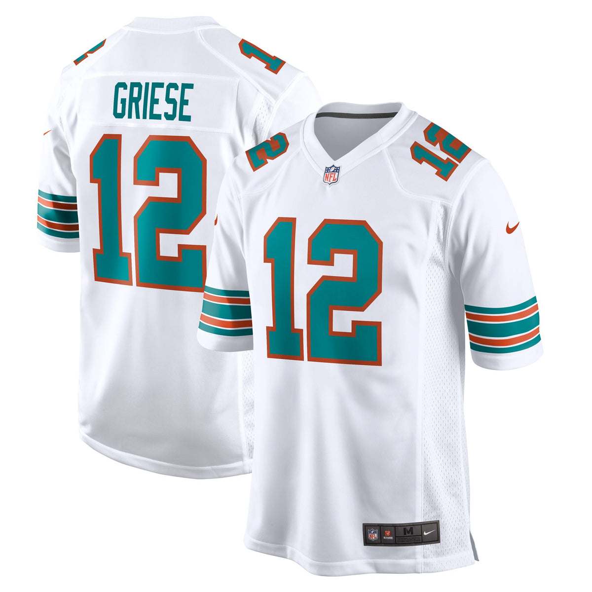 Miami Dolphins Bob Griese White Retired Player Jersey