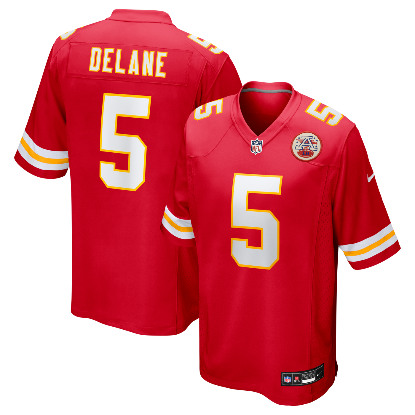 Kansas City Chiefs Nike Red 2026 NFL Draft First Round Pick No. 6 Team Game Jersey