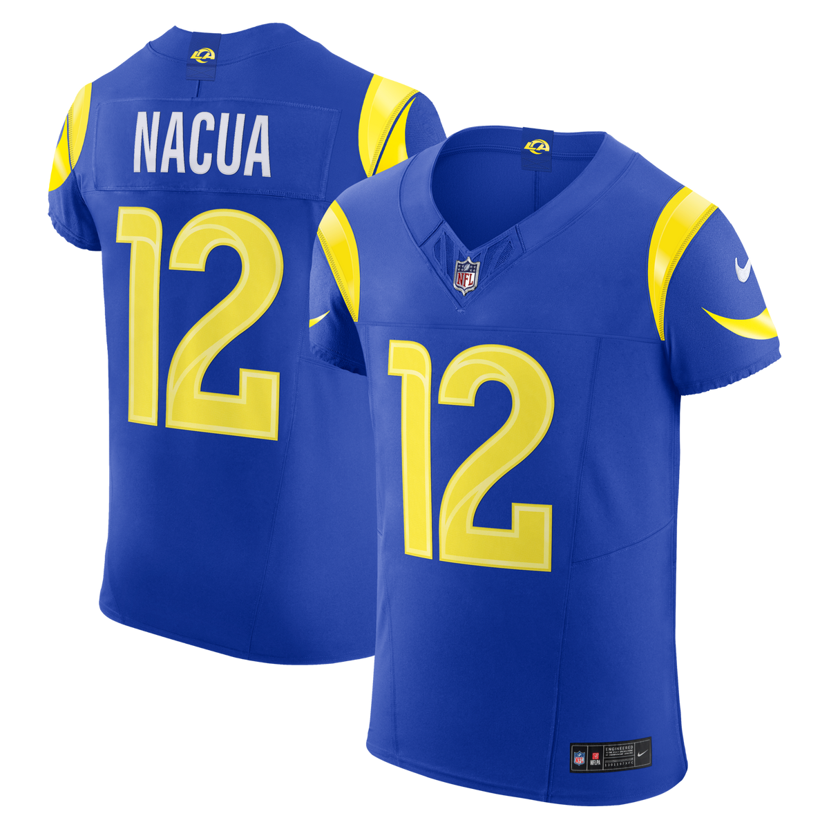 Los Angeles Rams Puka Nacua Royal Team Vapor F.U.S.E. Elite Jersey