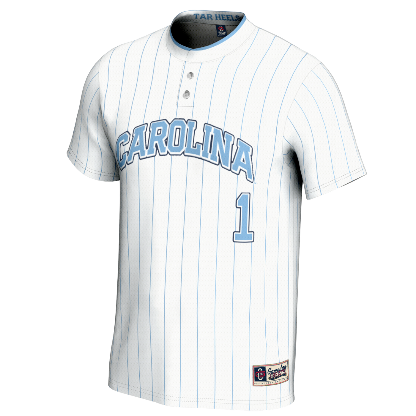GameDay Greats #1 White North Carolina Tar Heels Lightweight Softball Jersey