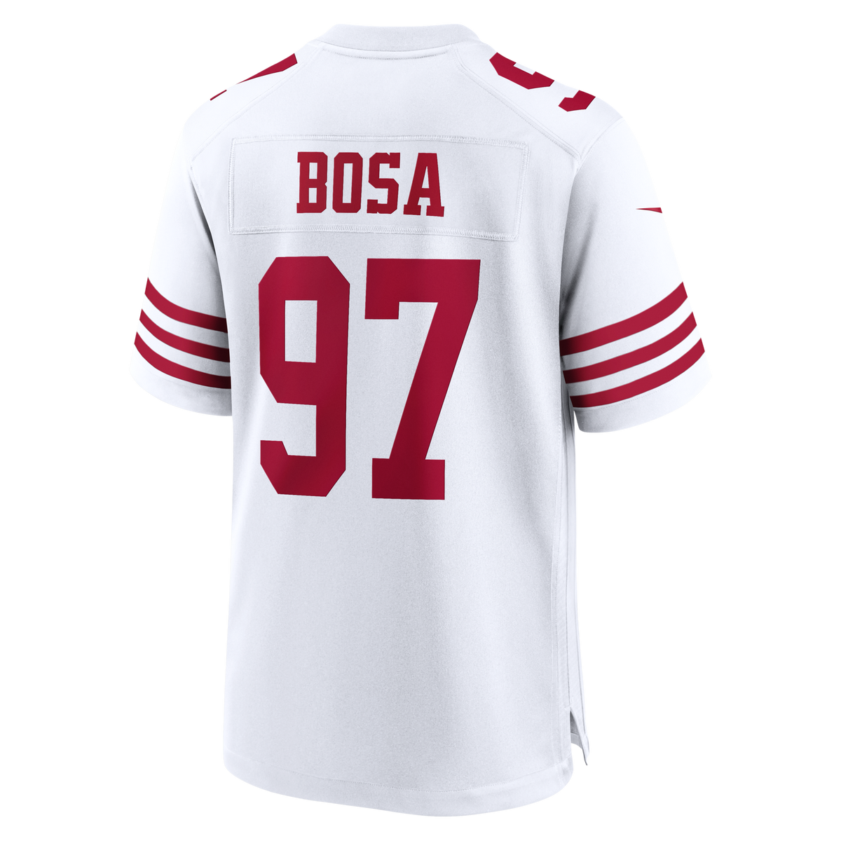 San Francisco 49ers Nick Bosa White 80th Anniversary Game Jersey