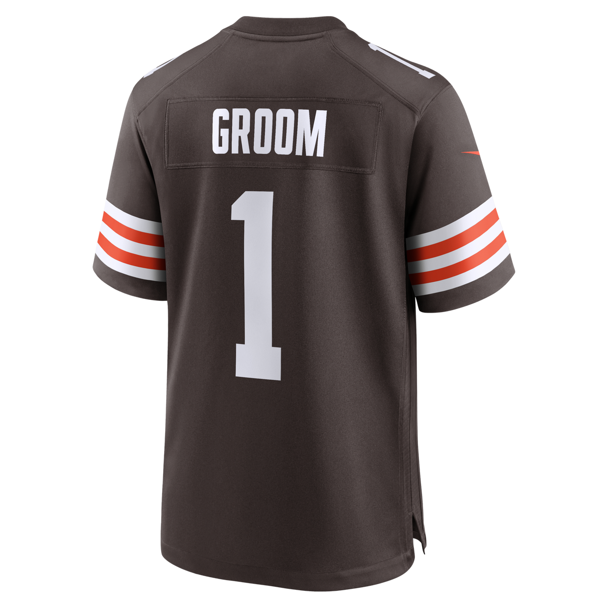 Cleveland Browns Number 1 Groom Brown Game Jersey