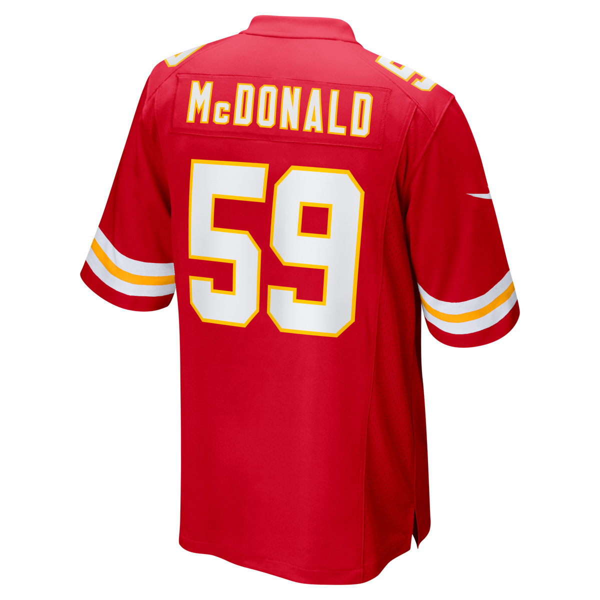 Kansas City Chiefs Cooper McDonald Red Team Game Jersey