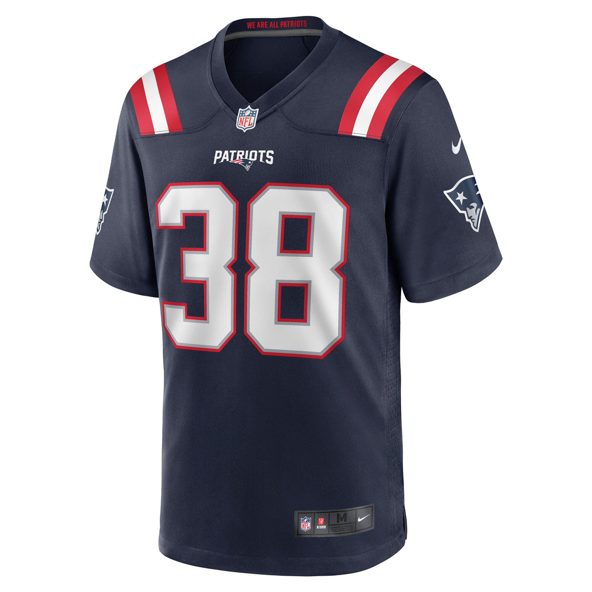 New England Patriots Rhamondre Stevenson Navy Game Jersey