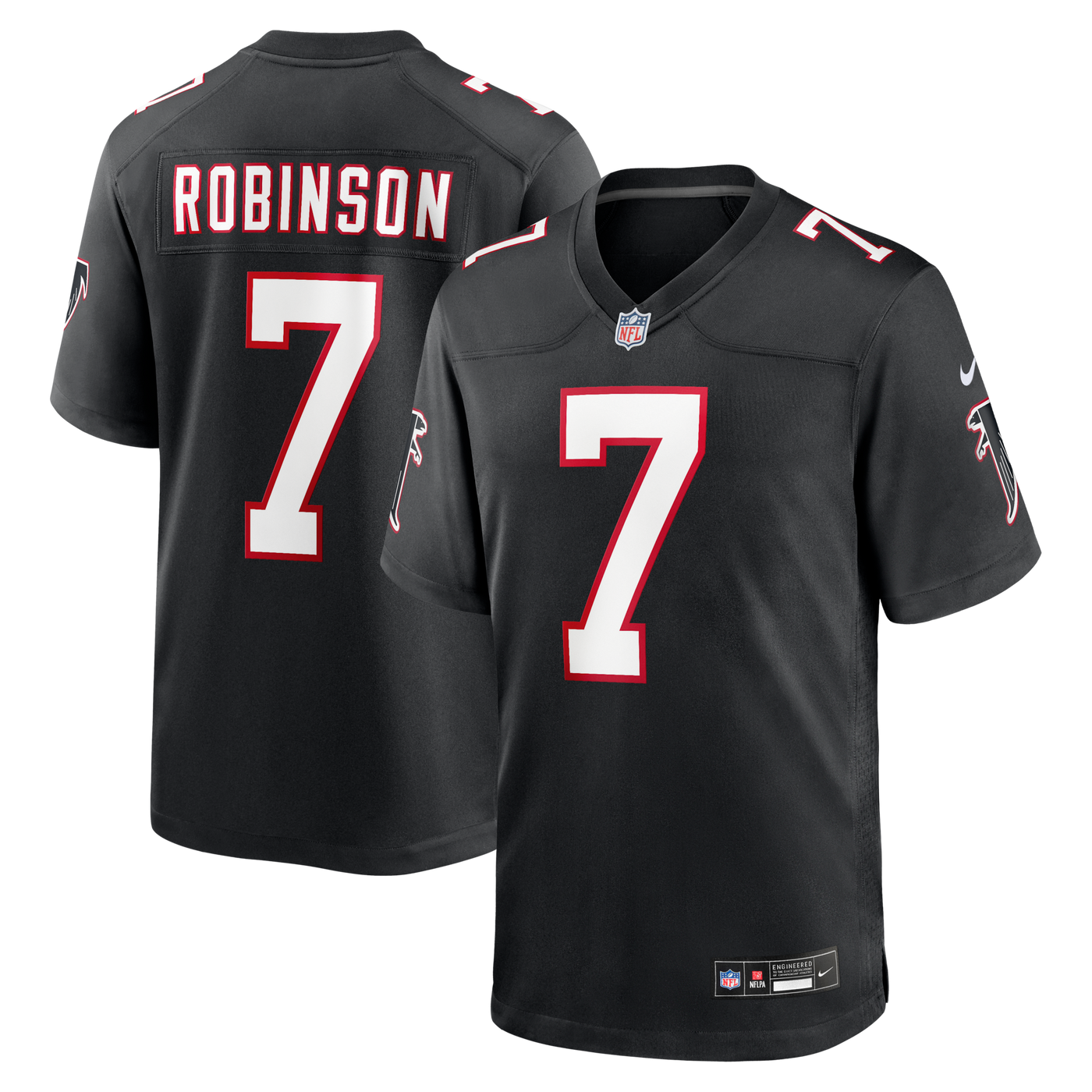 Atlanta Falcons Bijan Robinson Nike Black Throwback Game Jersey