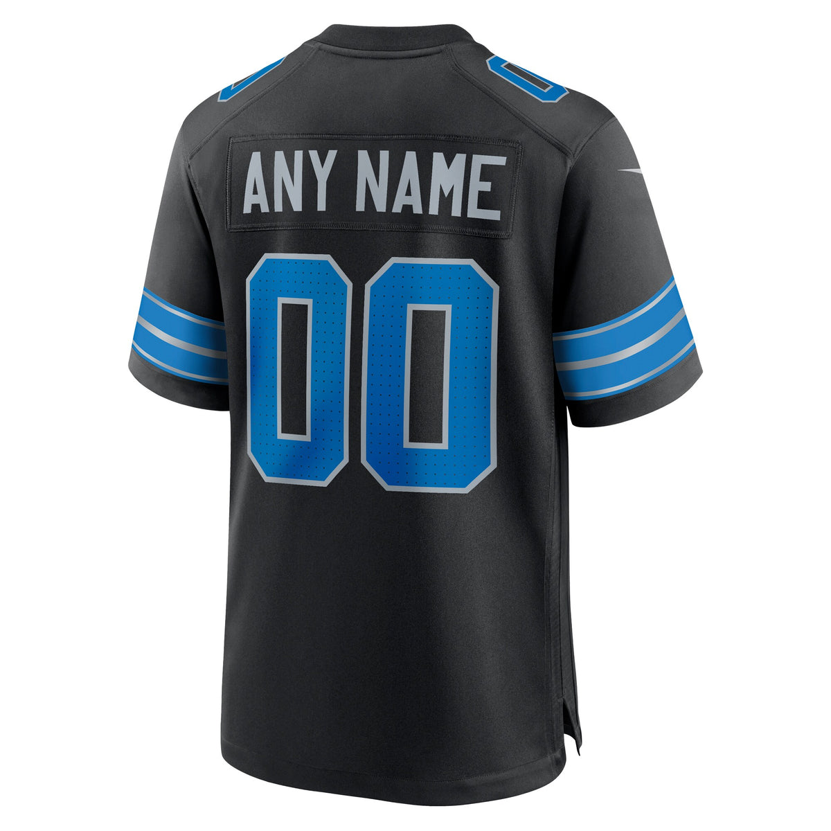 Detroit Lions Black Alternate Custom Game Jersey