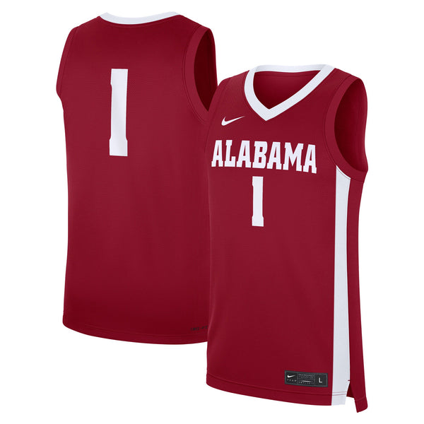 #1 Alabama Crimson Tide Road Replica Jersey - Crimson