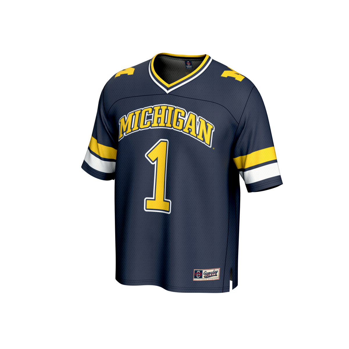 #1 Michigan Wolverines GameDay Greats Lightweight Collegiate Football Fashion Jersey - Navy
