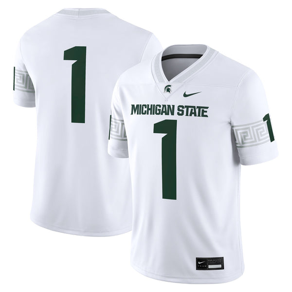 Nike #1 White Michigan State Spartans Game Jersey