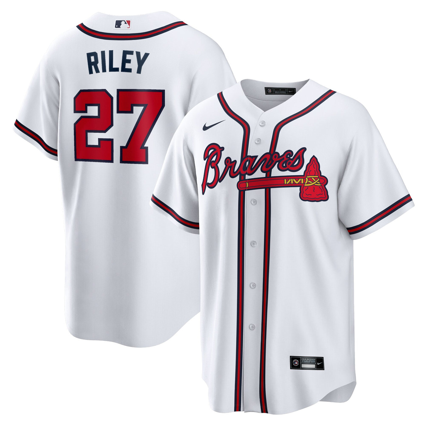 Atlanta Braves Austin Riley Nike White Home Replica Player Jersey