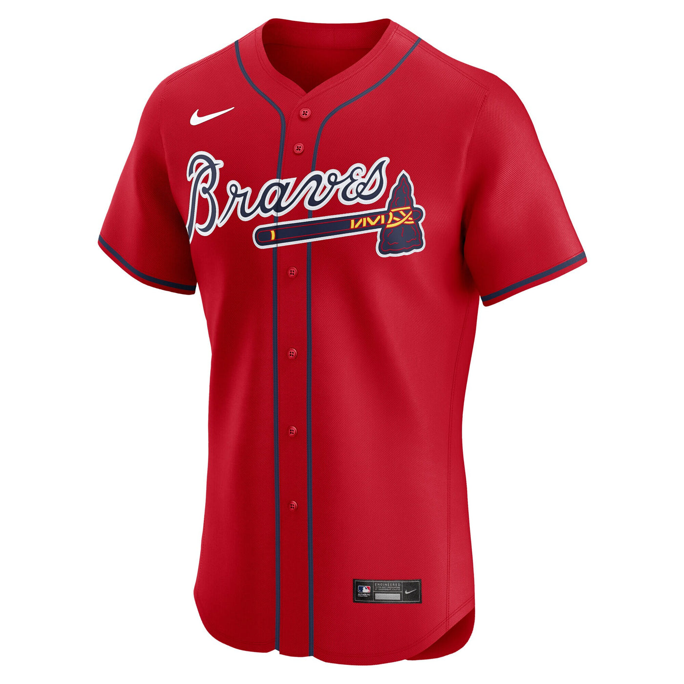Atlanta Braves Ronald Acuña Jr. Nike Red Alternate 2 Elite Jersey