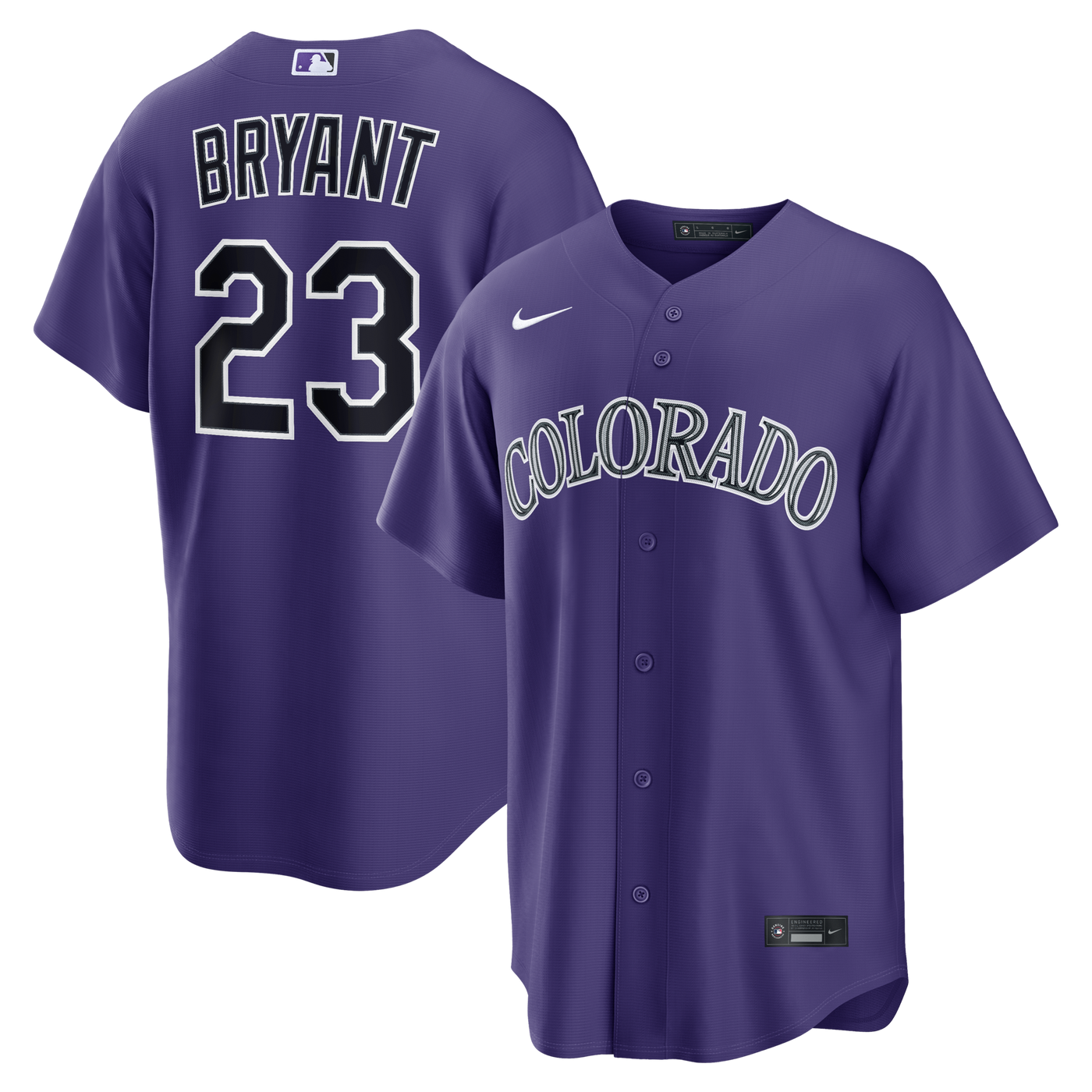 Colorado Rockies Kris Bryant Nike Purple Alternate Replica Jersey