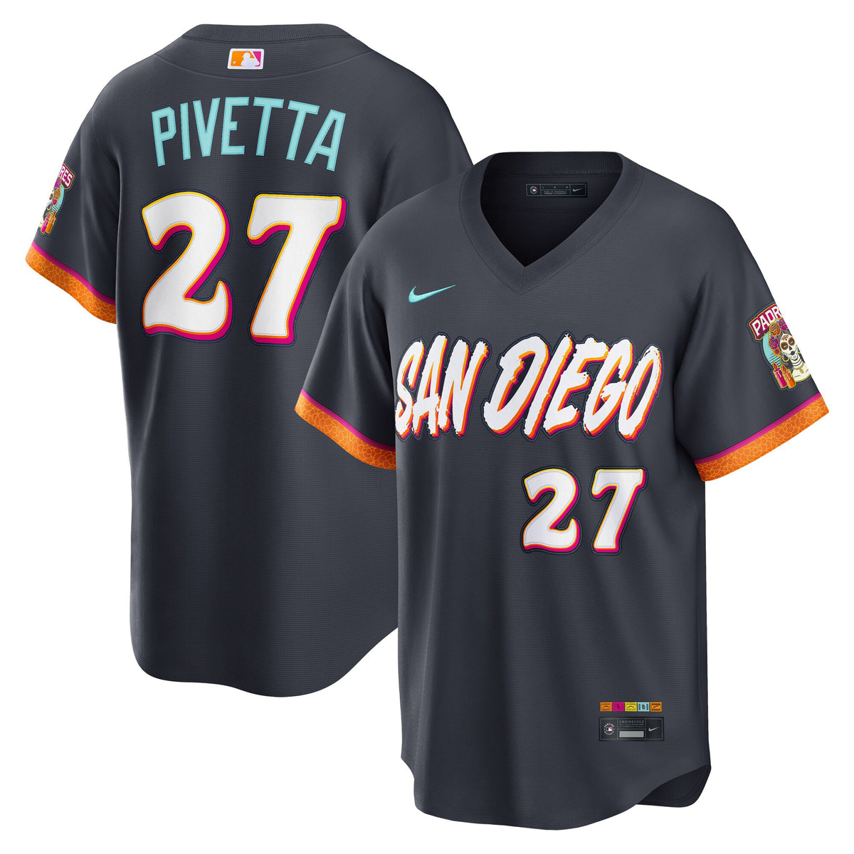 San Diego Padres Nick Pivetta Obsidian 2026 City Connect Stadium Jersey