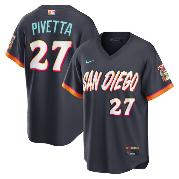 San Diego Padres Nick Pivetta Obsidian 2026 City Connect Stadium Jersey