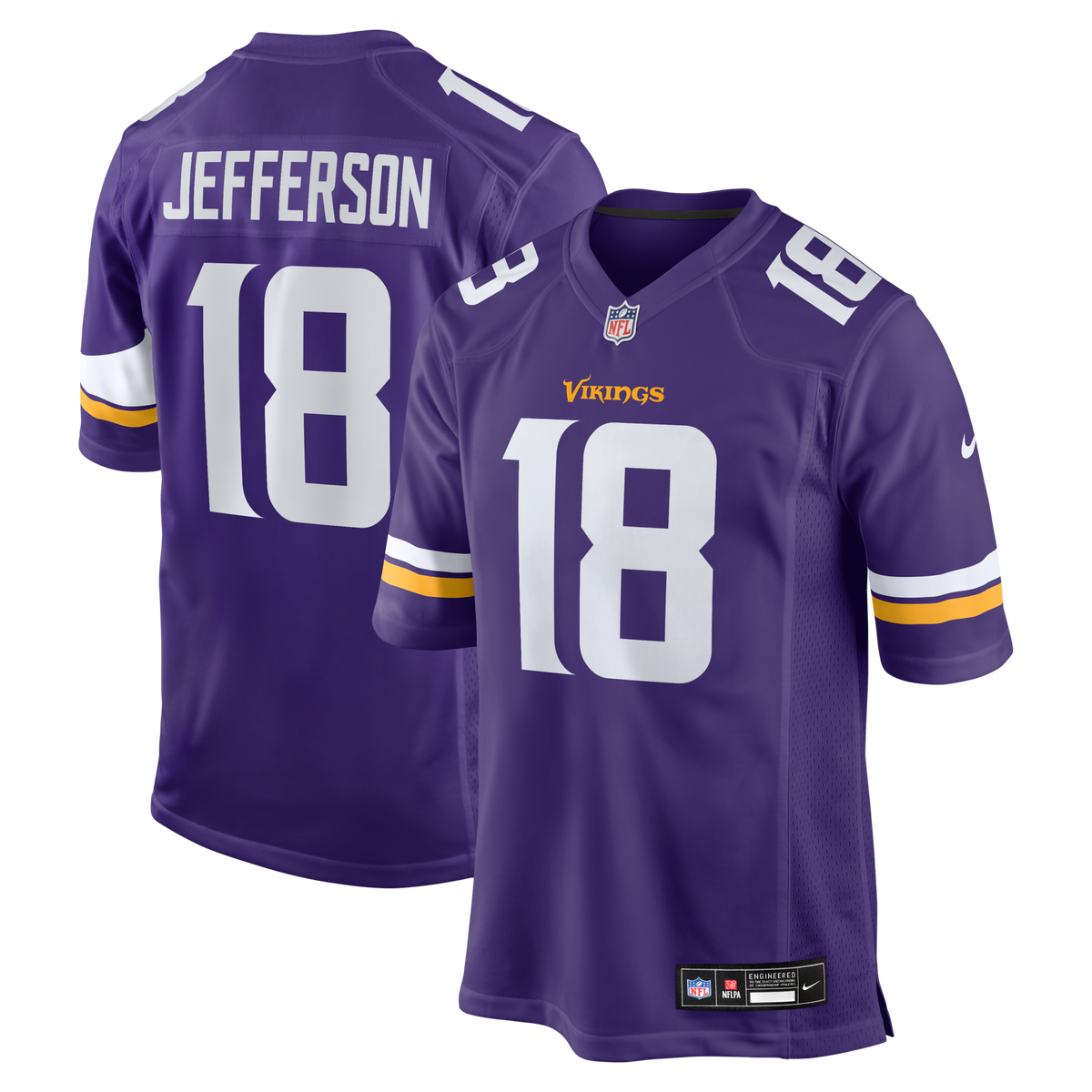 Minnesota Vikings Justin Jefferson Purple Game Jersey