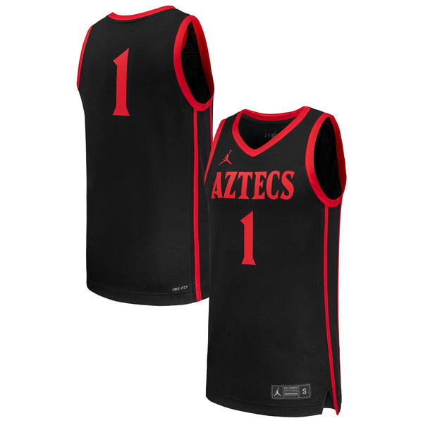 Jordan Brand #1 Black San Diego State Aztecs Replica Basketball Jersey