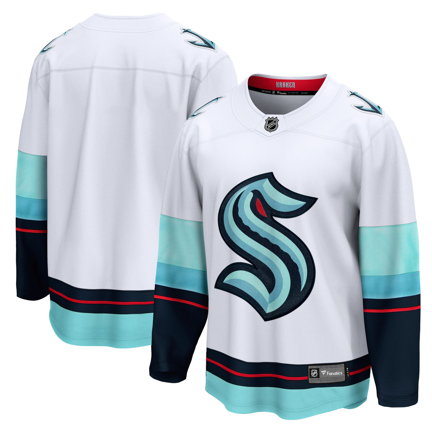Seattle Kraken Fanatics White Away Breakaway Jersey