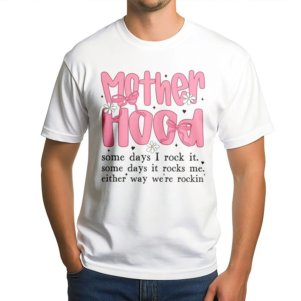 Funny Mom T-Shirt | Retro Coquette Bow Graphic | Soft Cotton Tee | Sarcastic Mama Mother's Day Gift