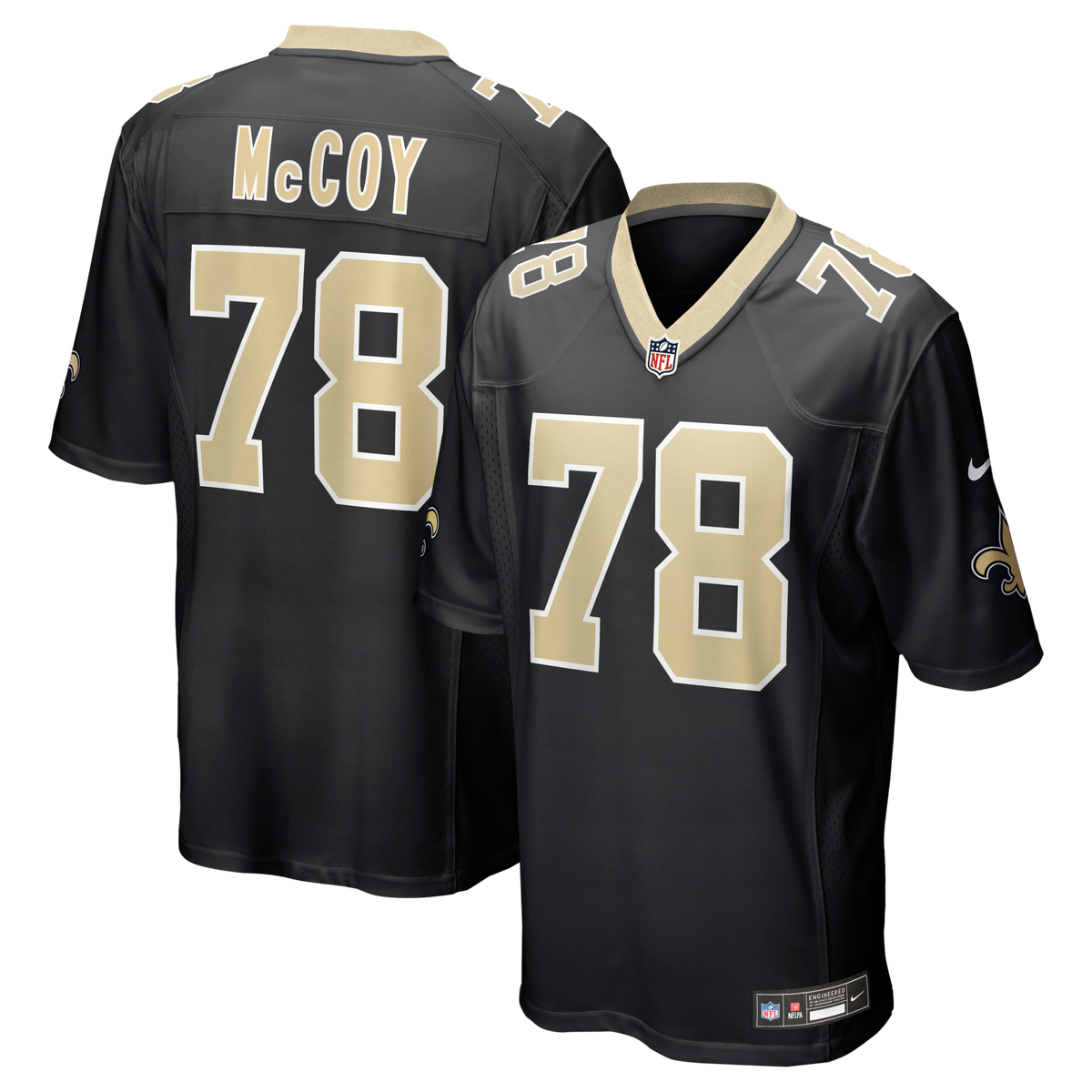 New Orleans Saints Erik Mccoy Black Game Jersey