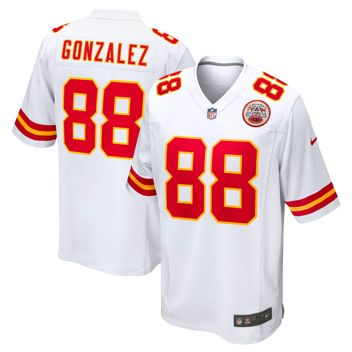 Kansas City Chiefs Tony Gonzalez White Retired Player Game Jersey