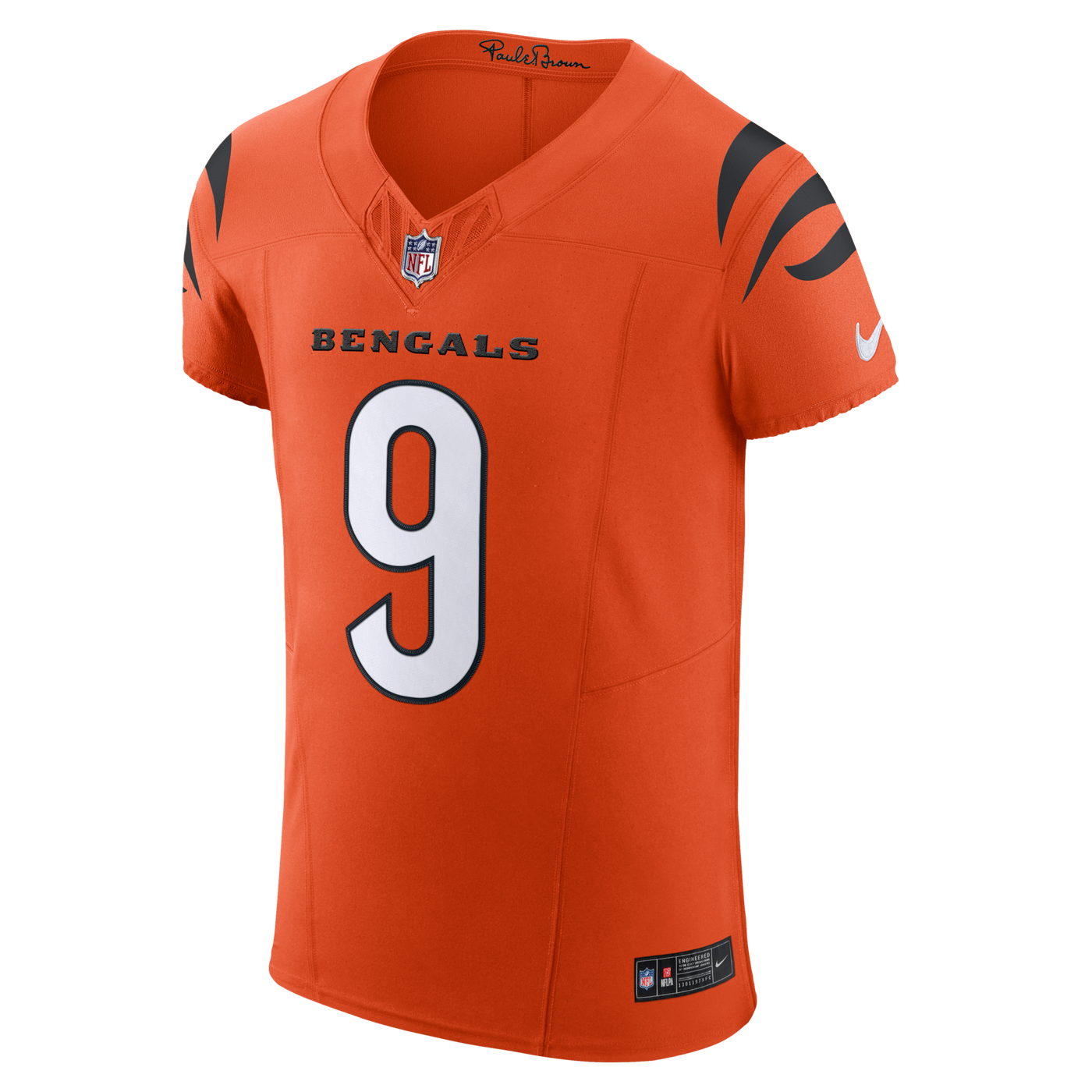 Cincinnati Bengals Joe Burrow Nike Orange Team Vapor F.U.S.E. Elite Jersey