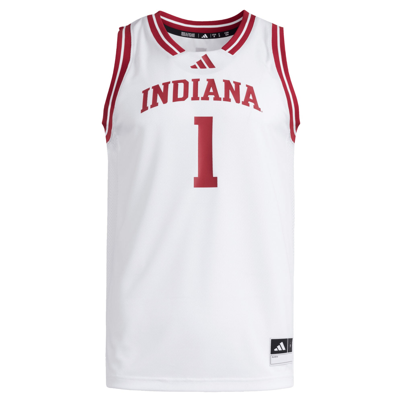 adidas #1 White Indiana Hoosiers Replica Swingman Jersey