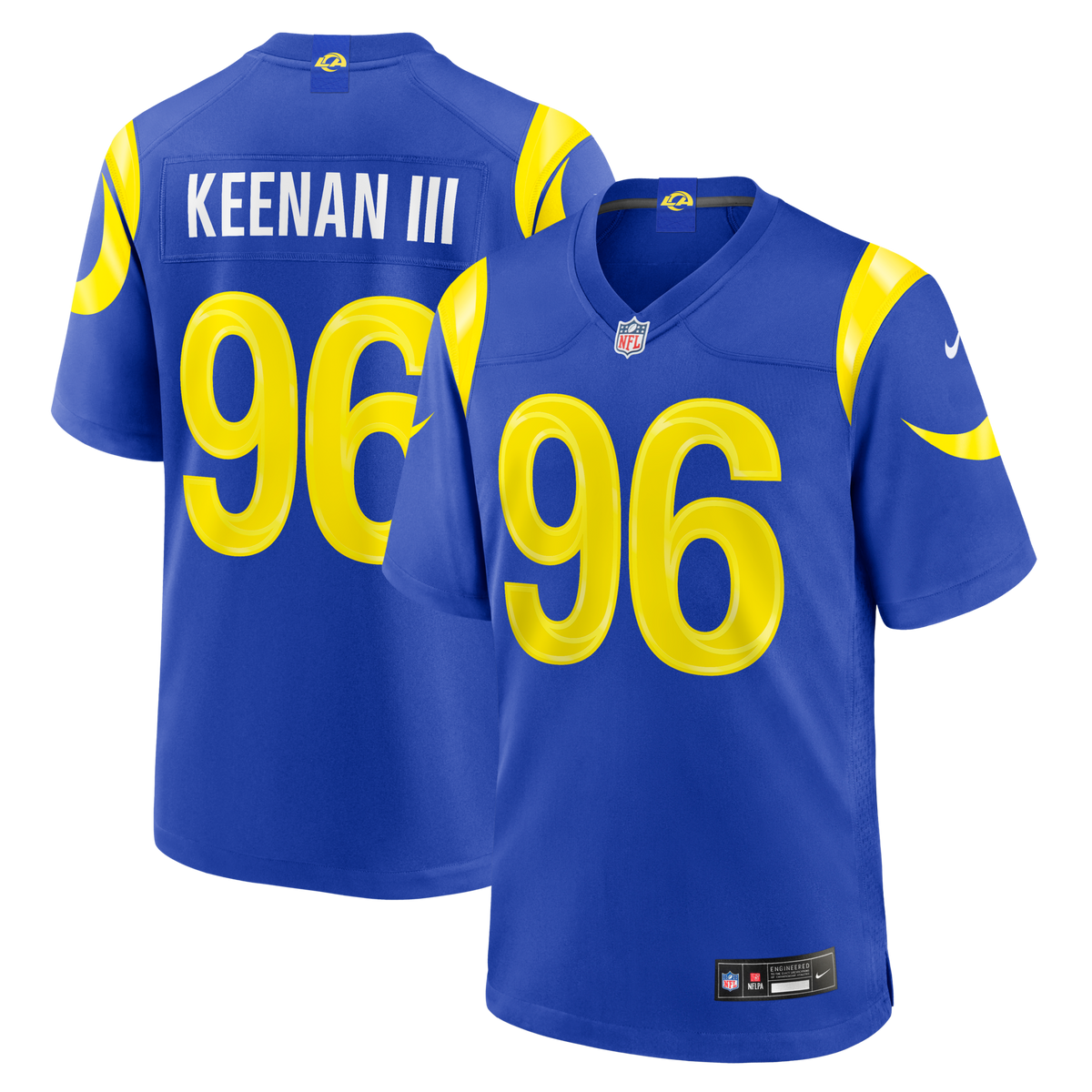 Los Angeles Rams Tim Keenan III Royal Team Game Jersey