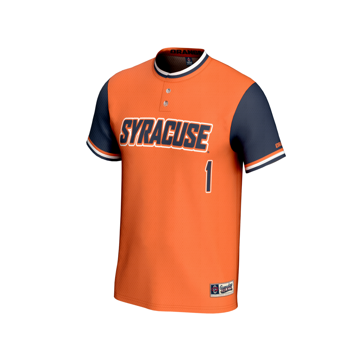 #1 Syracuse Orange GameDay Greats Lightweight Collegiate Softball Fashion Jersey - Orange